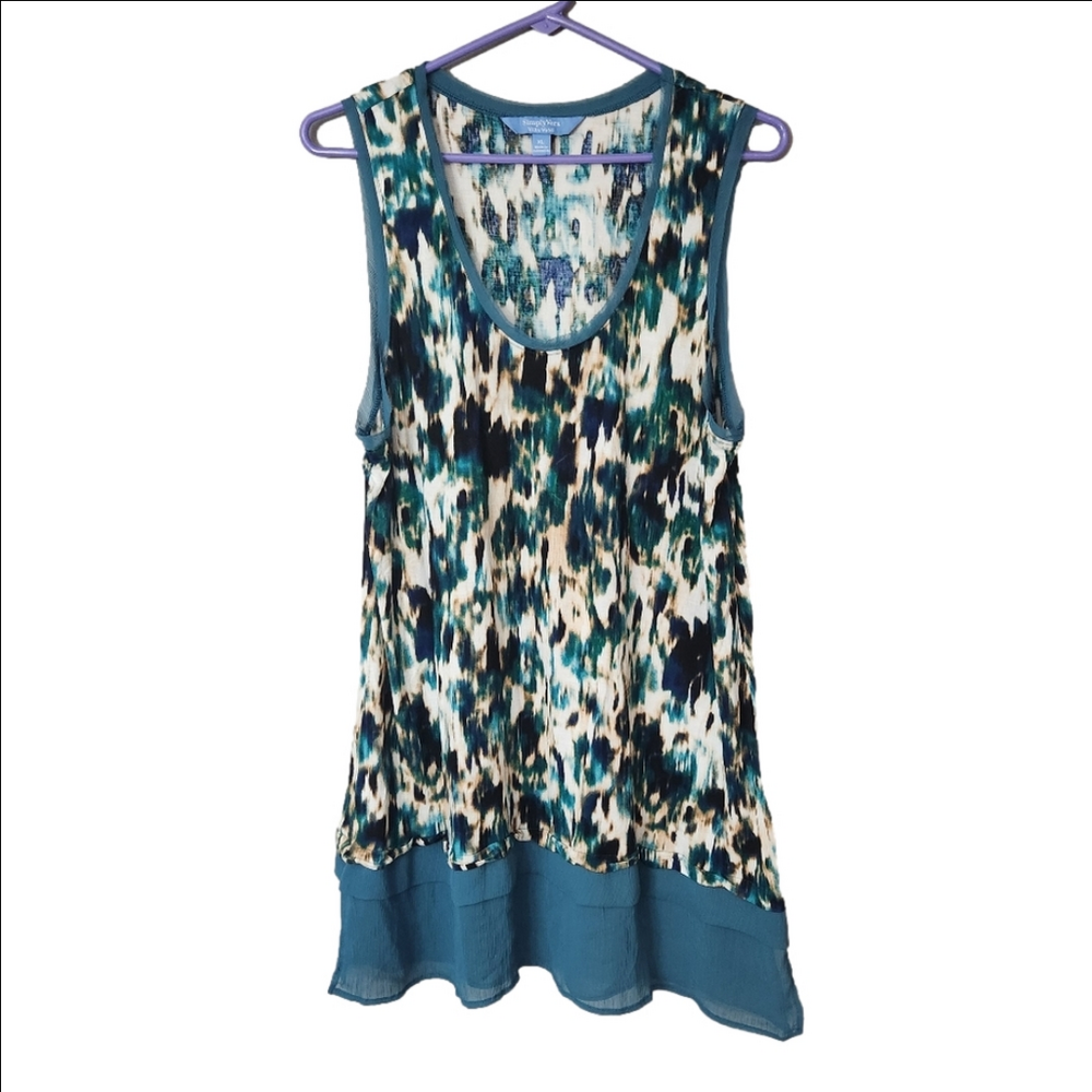Simply Vera sleeveless long sleeveless top size XL Vera Wang